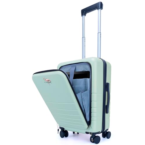 CAMIR Valise Cabine Intuitive avec Port USB & Serrure TSA 4 Roues, 55x35x23,5 ABS+PC Léger Bagage pour Voyage d’Affaires