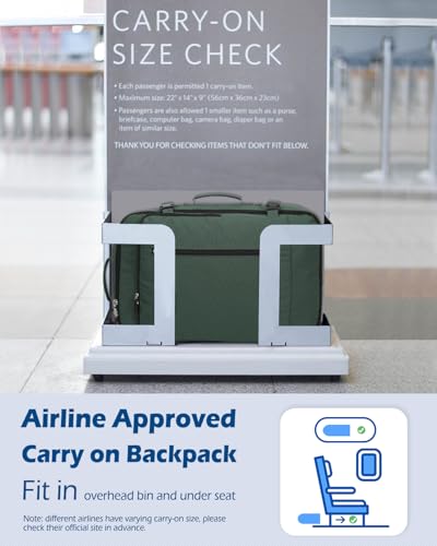 Hynes Eagle Sac à dos de voyage 38L pour ordinateur portable 17" 50 x 33 x 20 cm Bagage à main Avion