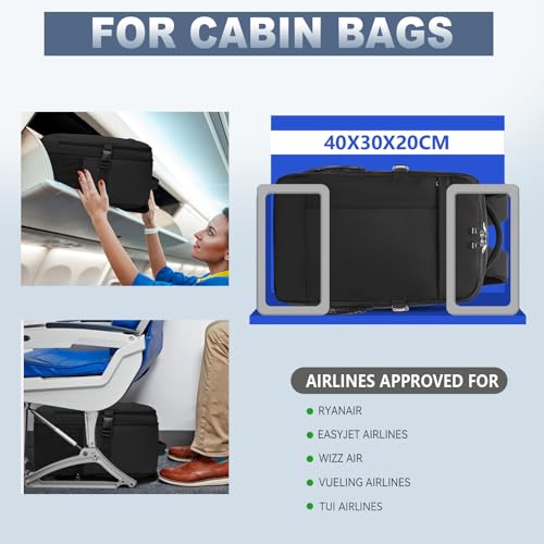 Lossga Sac à Dos Voyage pour Ryanair 24L 40x30x20 Bagage Cabine Imperméable Poche Antivol Unisexe