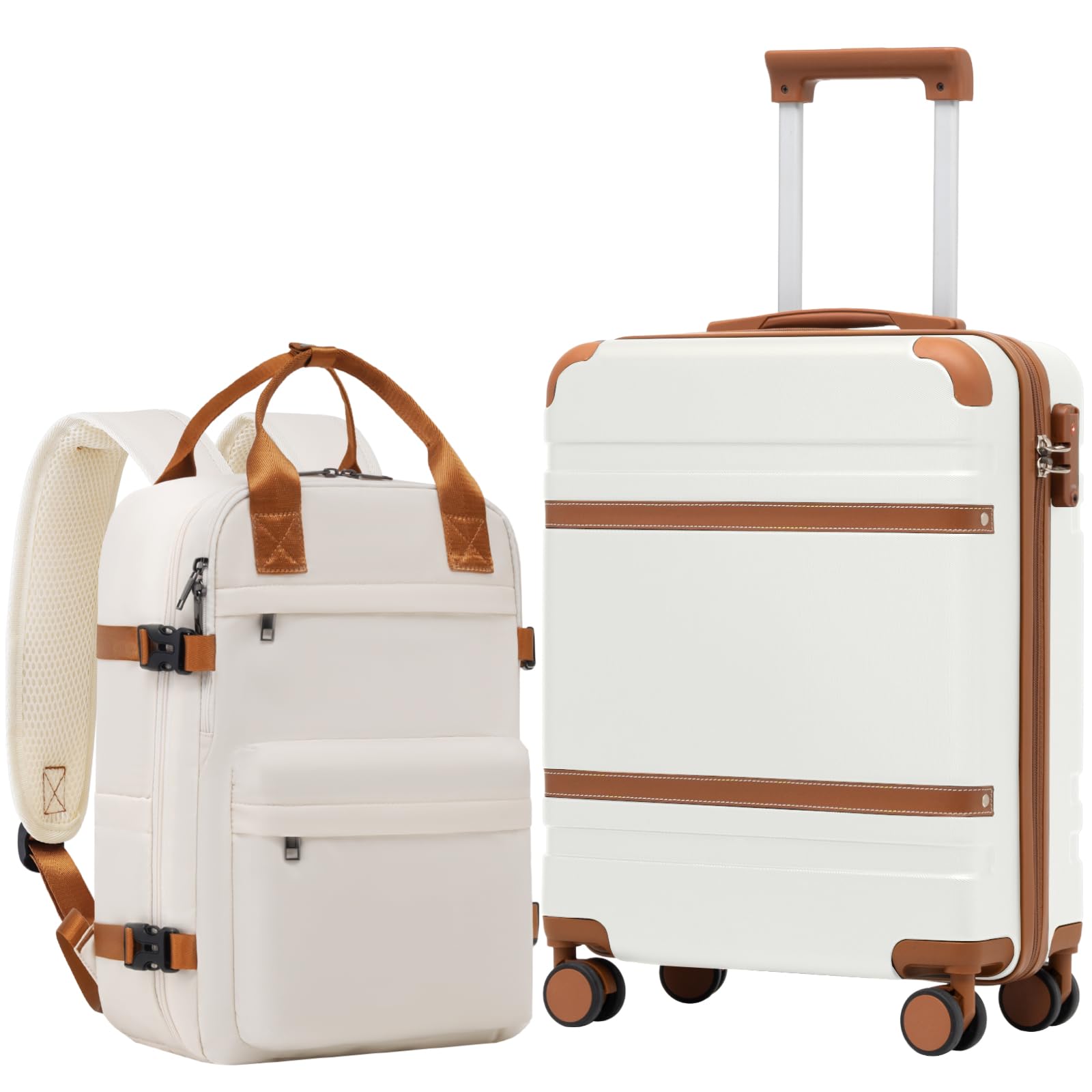 COOLIFE Valise Cabine Rigide TSA et Bagage à Main 55x40x20, Spécialement Conçu pour les Voyages, Robuste et Fiable avec 