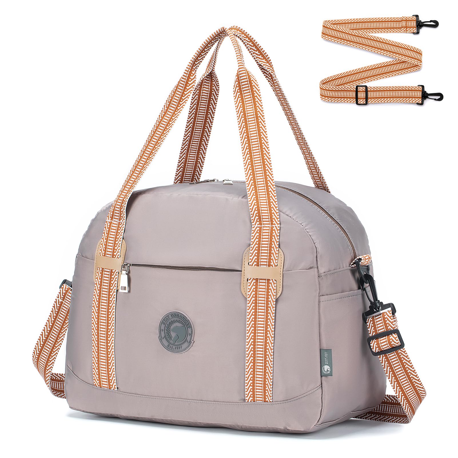 BAGZY Bagage Cabine 25L Imperméable 40x30x20 Sac Week-End pour Wizzair, Sac Organisateur de Voyage Kaki