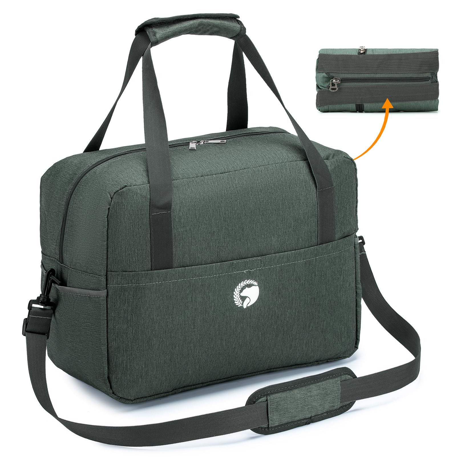 BAGZY Bagage Cabine 40x30x20 cm Sac de Voyage Imperméable et Pliable pour Week-end Voyage en Avion 25L Gris